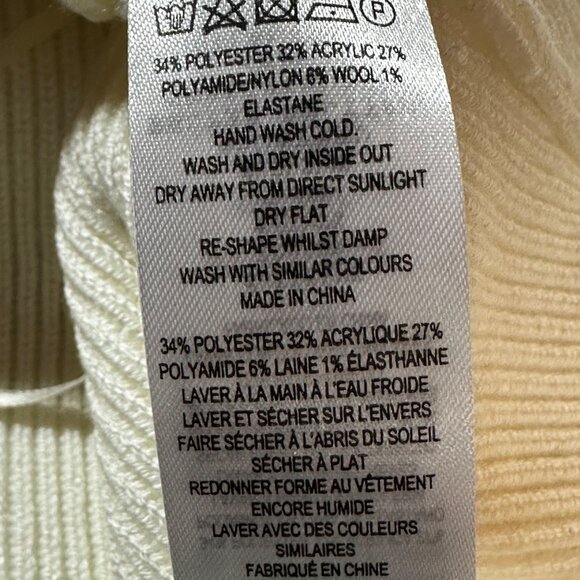 French Connection Jaida Top M Summer White Wool Blend MSRP $98 - Picture 8 of 13